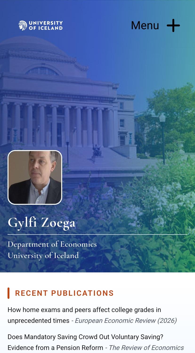 Forsíða Gylfi Zoega verkefnis