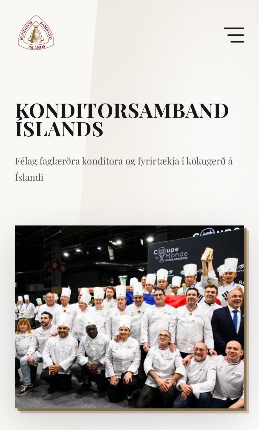 Forsíða Konditorsamband Íslands verkefnis