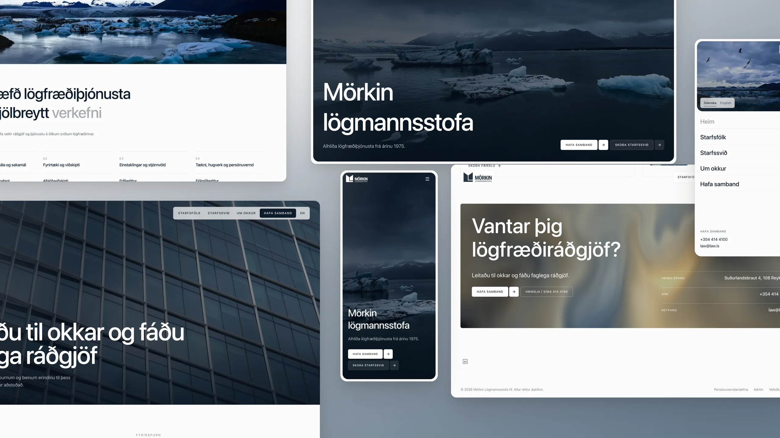 Skjámynd 6 úr vefverkefni fyrir Mörkina lögmannsstofu