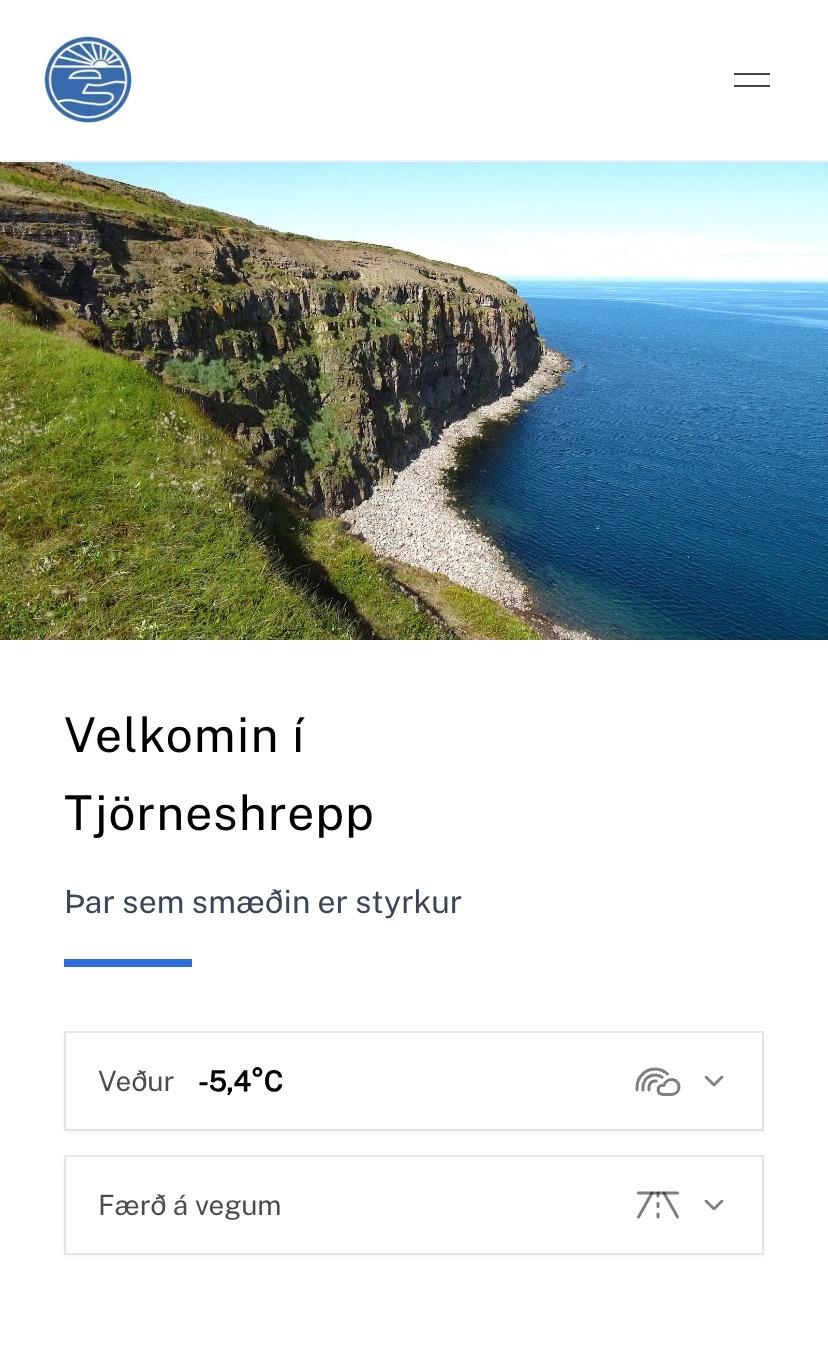 Forsíða Tjörneshreppur verkefnis