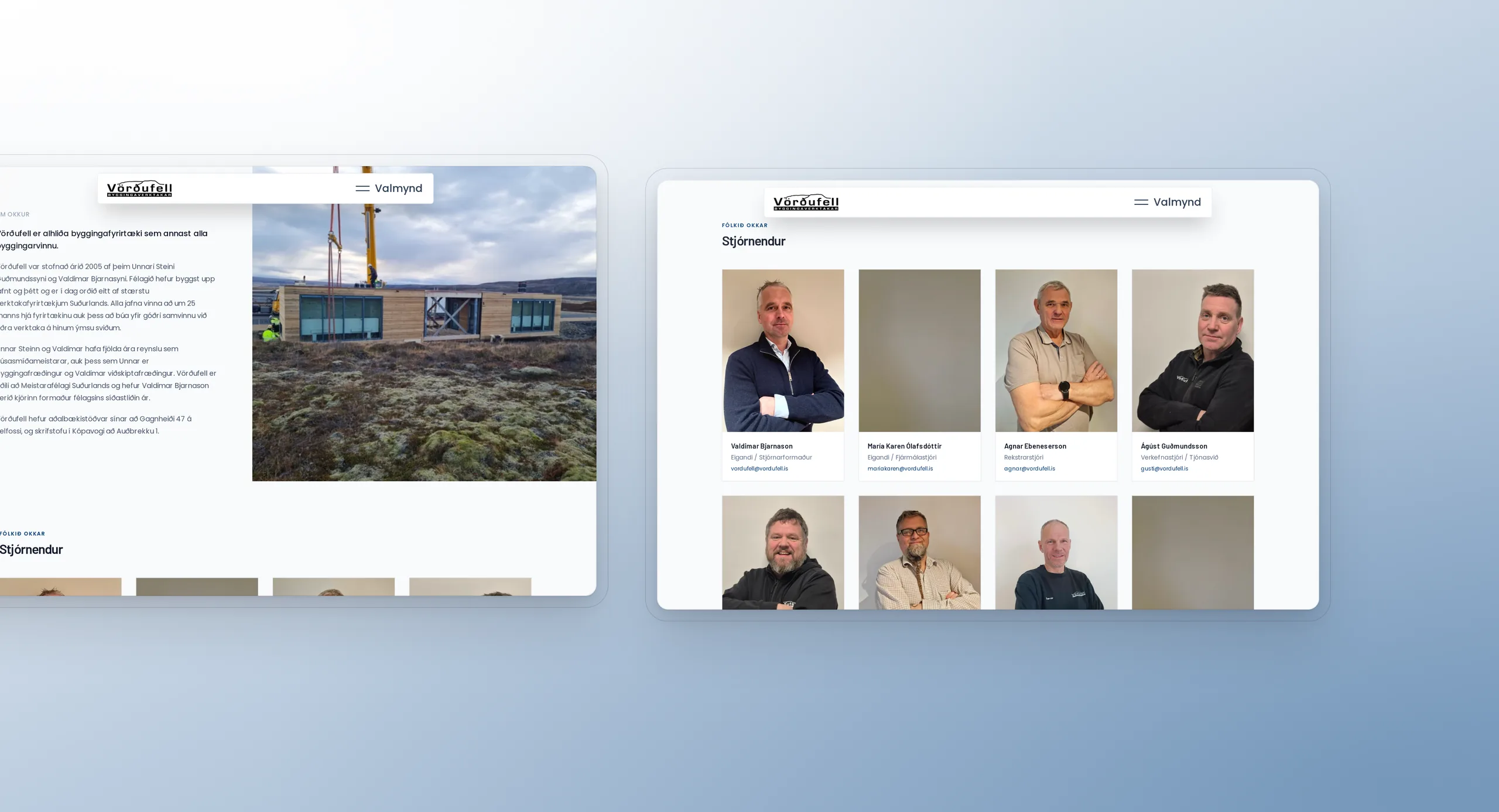 Skjámynd 6 úr vefverkefni fyrir Vörðufell